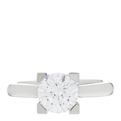 Harry Winston Platinum Diamond 1.21ct HW Logo Engagement Ring 49 5 1 of 6