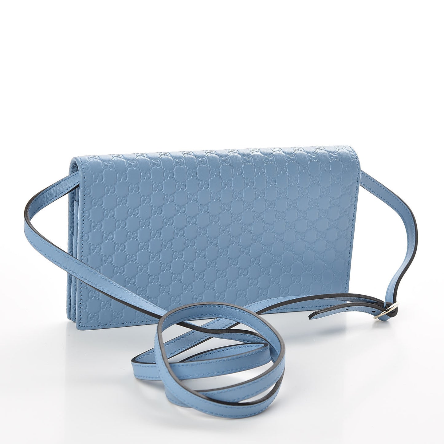 Microguccissima Crossbody Wallet Mineral Blue