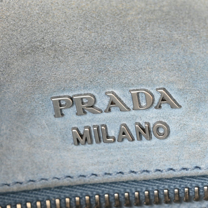 Prada Glace Calf Studded Etiquette Flap Bianco Astra 6 of 10