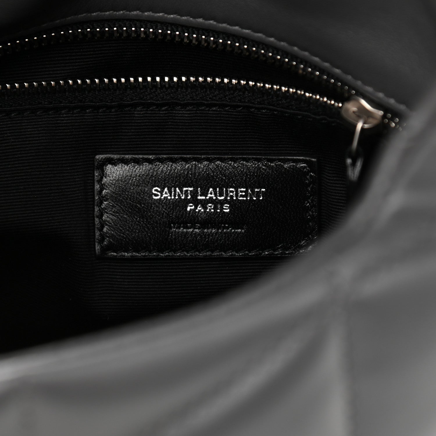 Saint Laurent Lambskin Quilted Toy Loulou Puffer Monogram Chain Satchel Storm 6 of 12