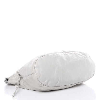 Chanel Tweed Lambskin Drawstring Tweedy Tote White 5 of 16