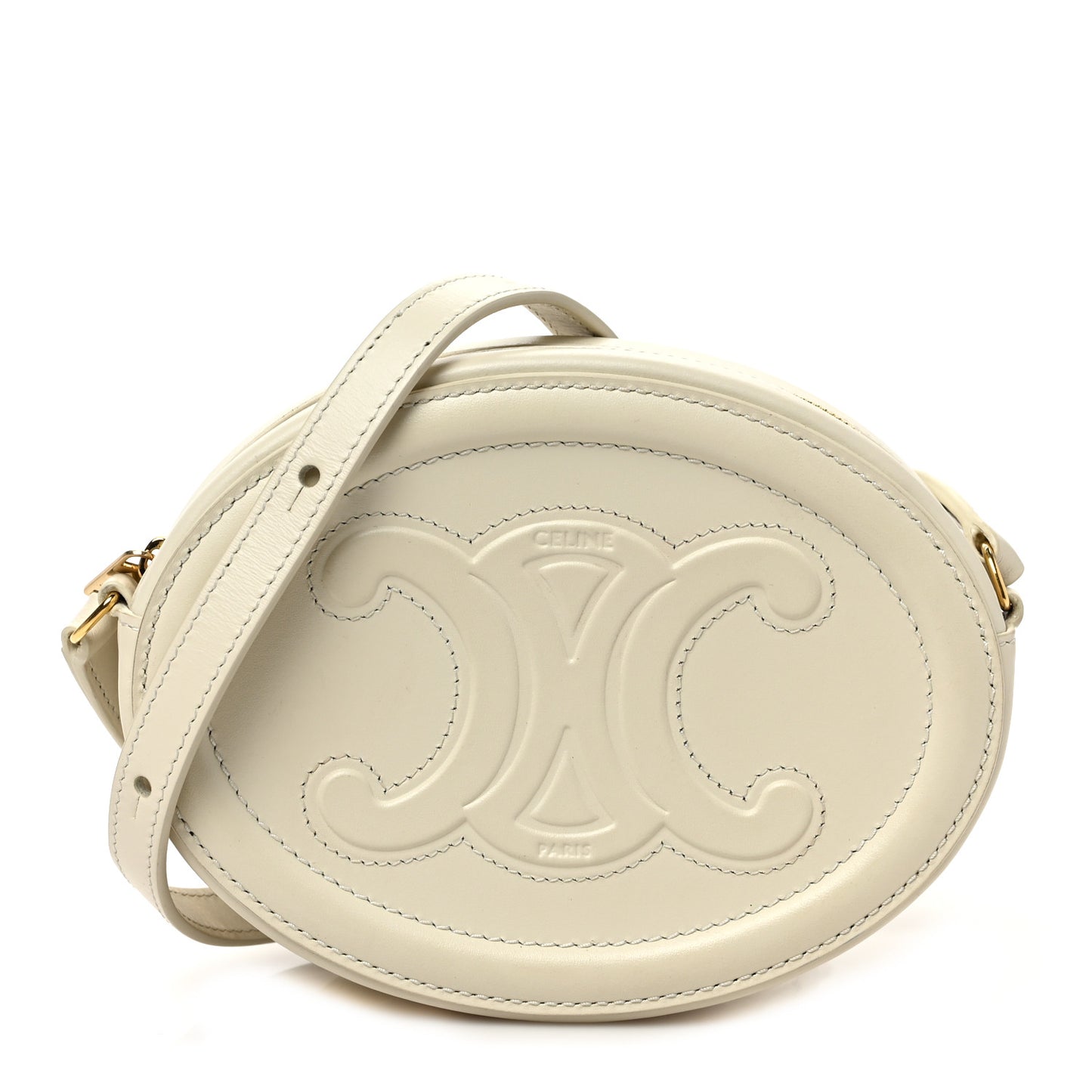 Smooth Calfskin Cuir Small Triomphe Oval Crossbody Purse Trench