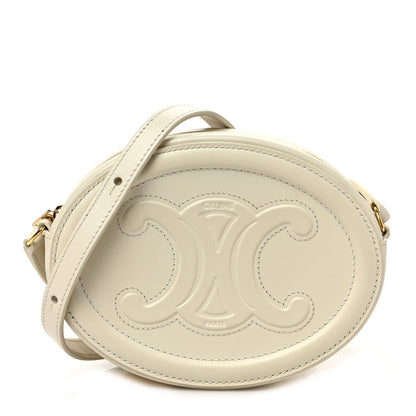 Celine Smooth Calfskin Cuir Small Triomphe Oval Crossbody Purse Trench 1 of 8