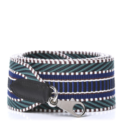 Hermes Toile Swift 50mm Sangle Cavale Shoulder Strap Malachite Bleu Electrique Black 1 of 4