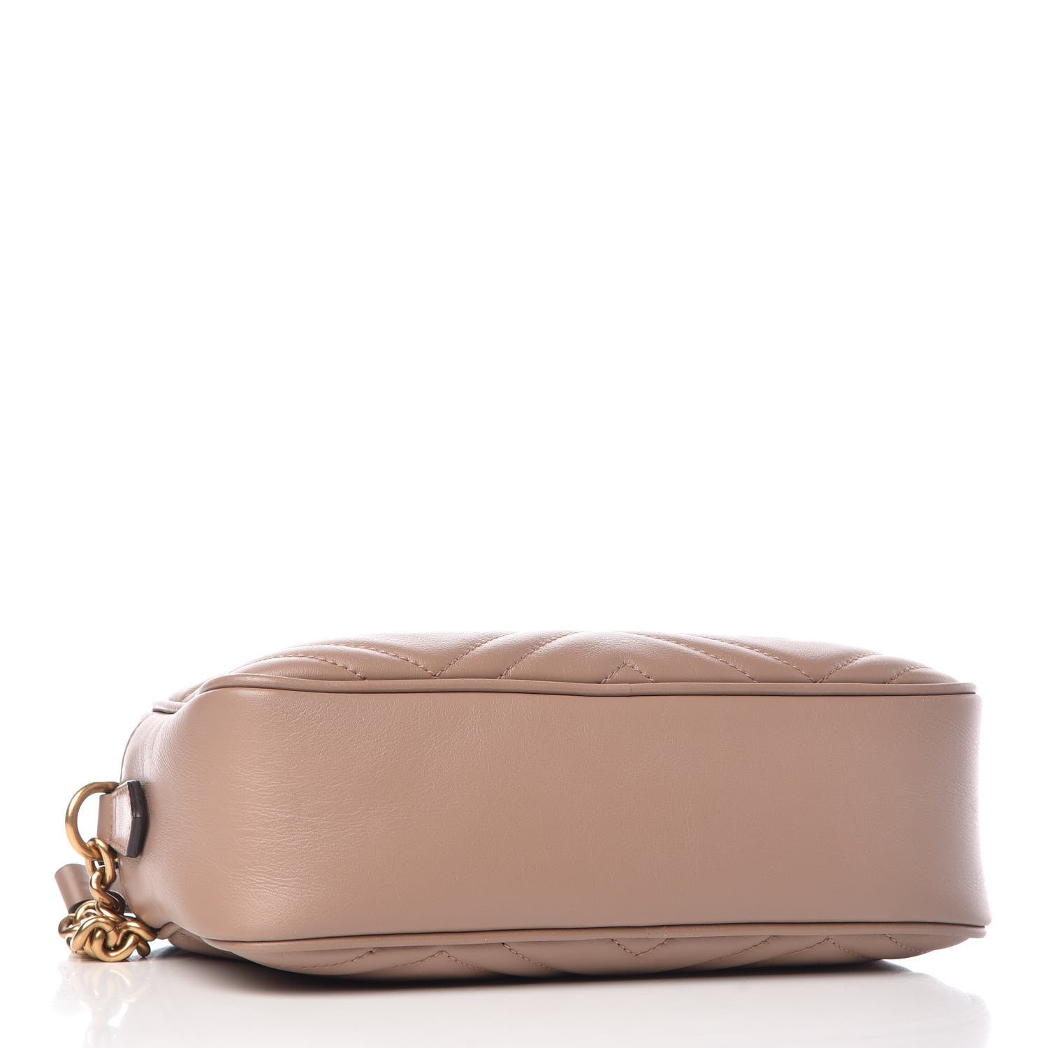 Gucci Calfskin Matelasse Small GG Marmont Chain Shoulder Bag Taupe 4 of 11