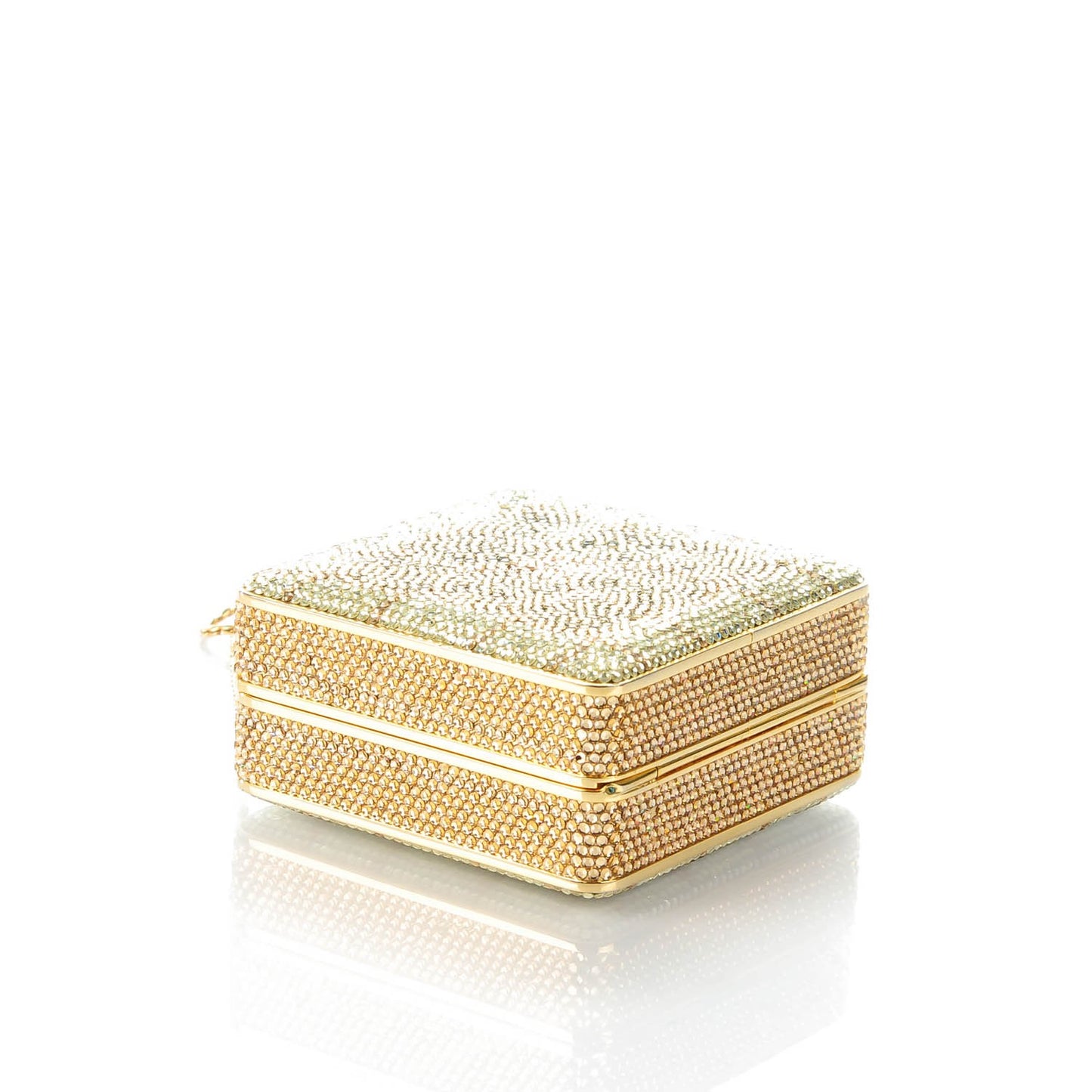 Swarovski Crystal Minaudière Clutch Gold