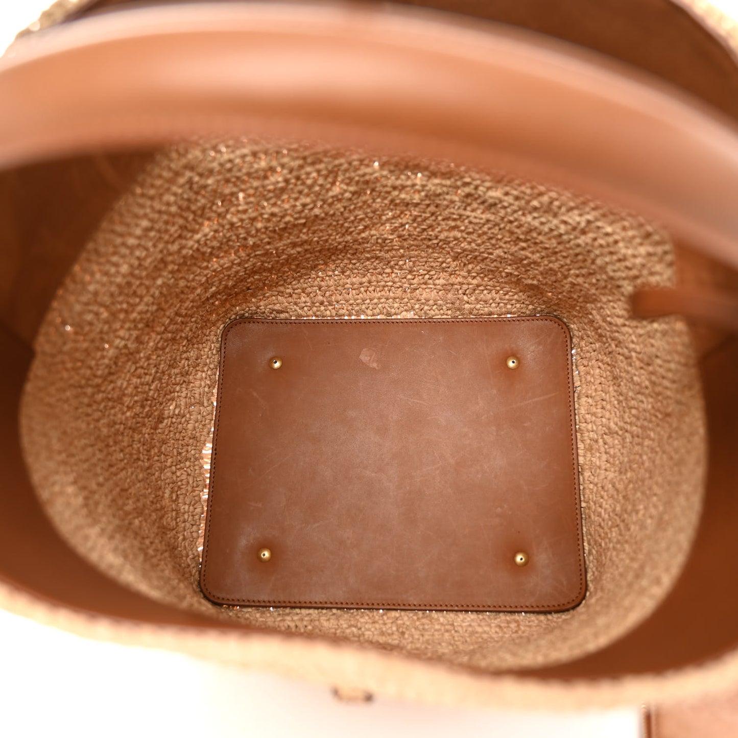 Raffia Vegetable Le 37 Bucket Bag Naturel Brick