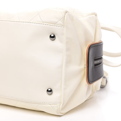 Chanel Lambskin Quilted Bowler White 9 of 11