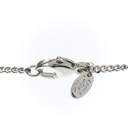 Chanel Enamel CC Camellia Necklace Silver Black 4 of 4
