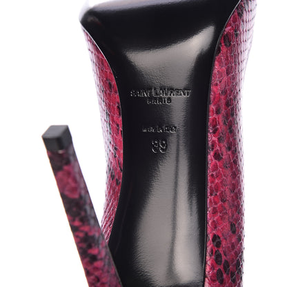 Saint Laurent Python Calfskin Embossed Classic Paris 105 Pumps 39 Fuchsia 9 of 11