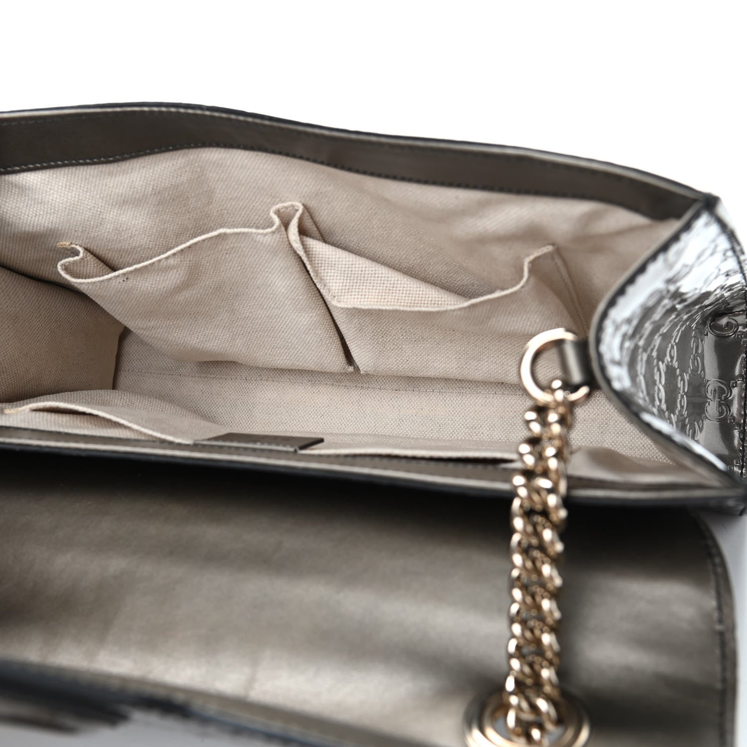 Gucci Shine Guccissima Medium Emily Chain Shoulder Bag Sasso 5 of 13