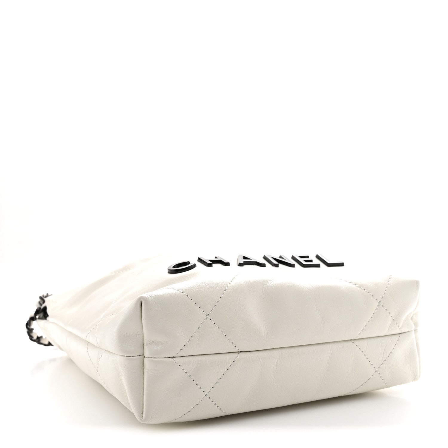 Chanel Shiny Calfskin Quilted Mini Chanel 22 White Black 4 of 11