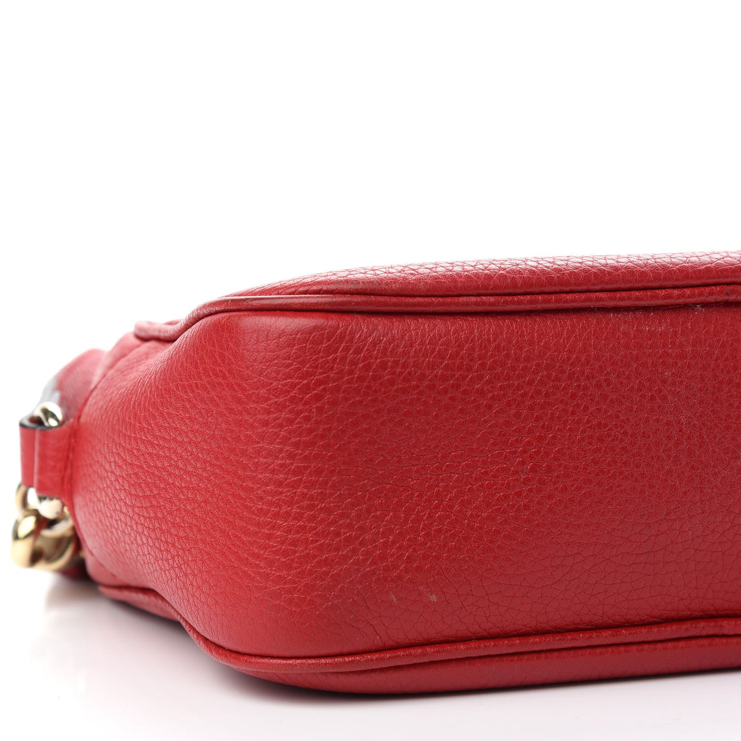 Pebbled Calfskin Small Soho Disco Bag Tabasco Red