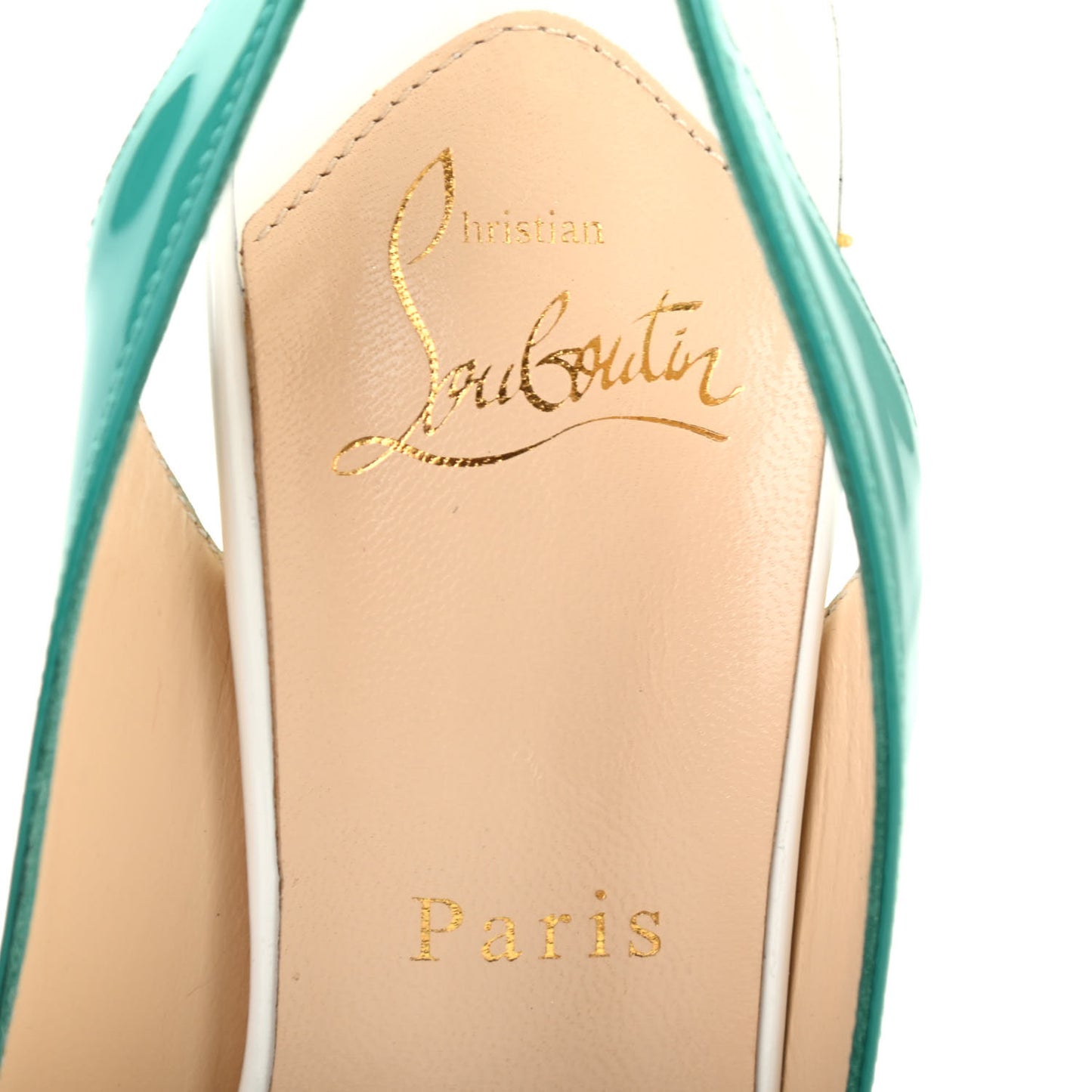 Patent Lady Peep Sling 150 Pumps 39 Jade Mimosa