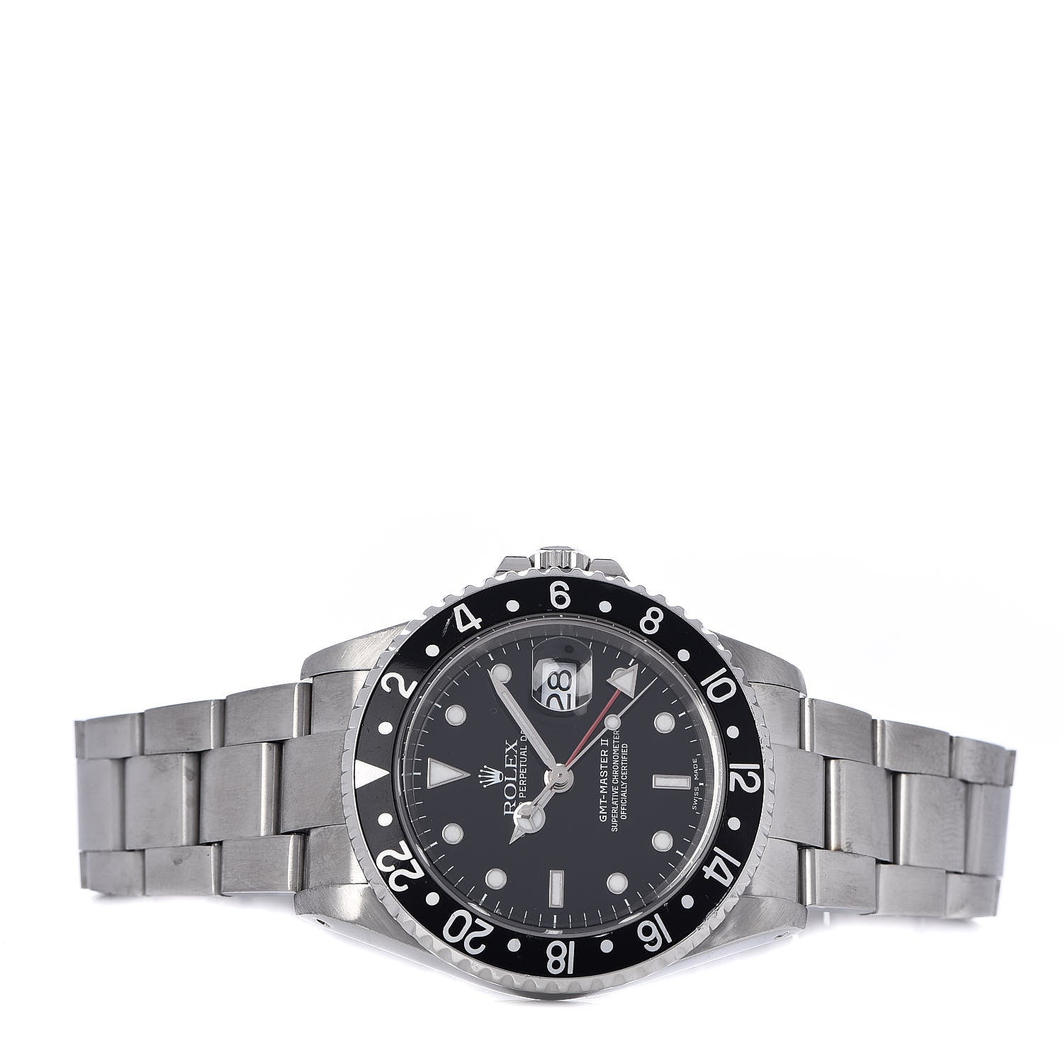 Rolex Stainless Steel 40mm Oyster Perpetual Date GMT Master II Watch Black 16710 3 of 5
