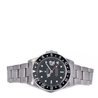 Rolex Stainless Steel 40mm Oyster Perpetual Date GMT Master II Watch Black 16710 3 of 5