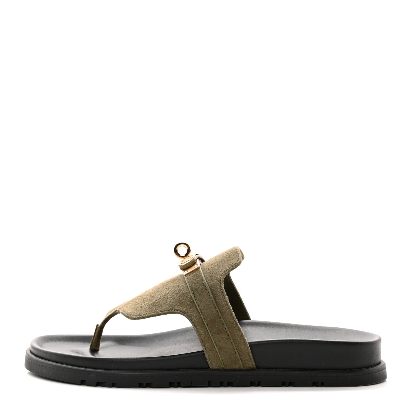 Suede Goatskin Womens Empire Sandals 37 Vert Toundra