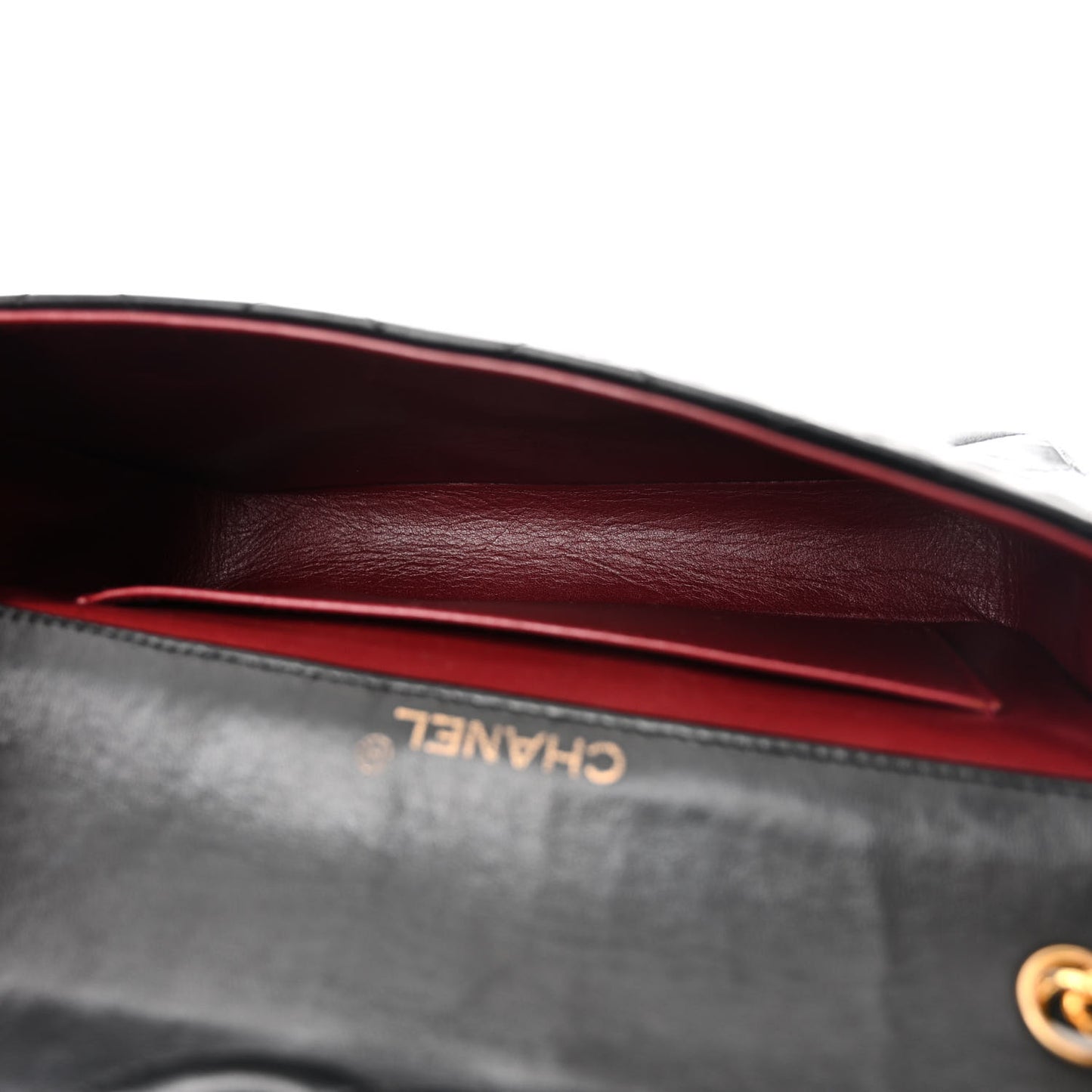 Lambskin Quilted Single Flap Black