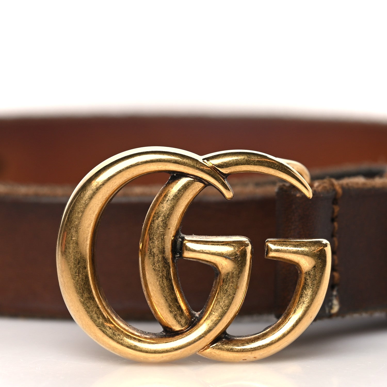 Gucci Faded Calfskin Double G 20mm Belt 75 30 Cuir 3 of 8