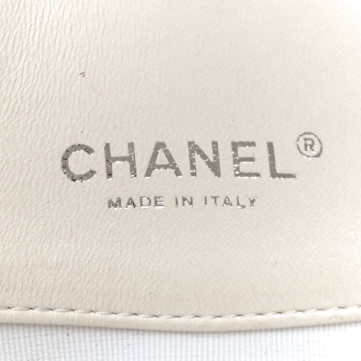 Chanel Printed Lambskin Logo CC Envelope Clutch With Chain White 6 of 11