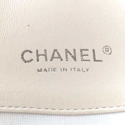 Chanel Printed Lambskin Logo CC Envelope Clutch With Chain White 6 of 11