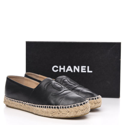 Chanel Lambskin CC Espadrilles 38 Black 12 of 12