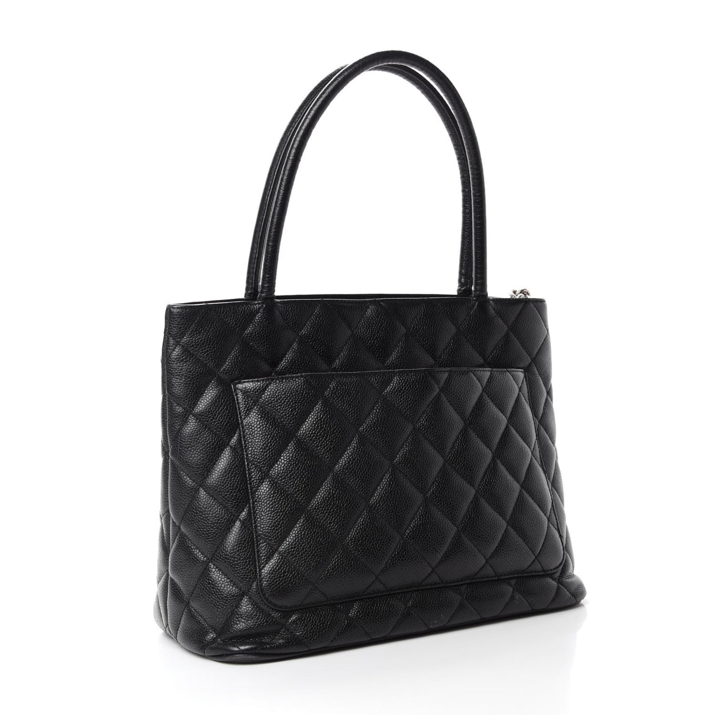 Caviar Quilted Medallion Tote Black