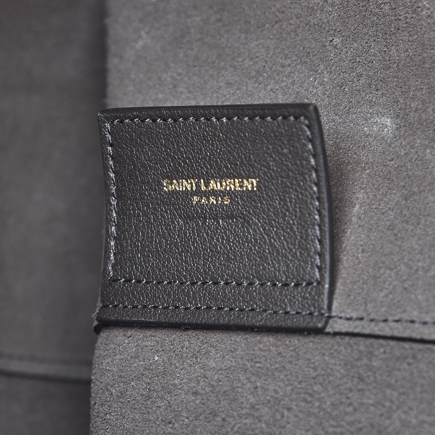 Saint Laurent Calfskin Large Shopping Tote Dark Grey 7 of 8