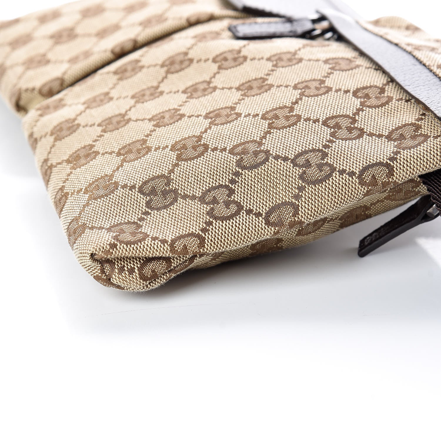 Gucci GG Monogram Double Pocket Belt Bag Dark Brown 6 of 17