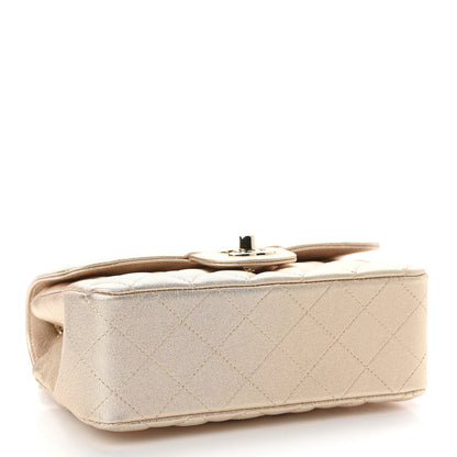 Chanel Metallic Lambskin Quilted Mini Rectangular Flap Gold 3 of 8