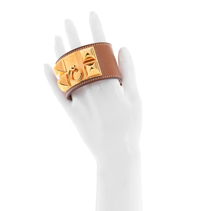 Hermes Barenia Collier De Chien CDC Bracelet S Fauve 2 of 10