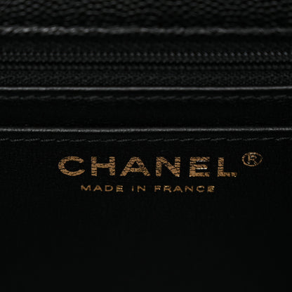 Chanel Caviar Quilted Medium Retro Twist Top Handle Flap Black 6 of 10