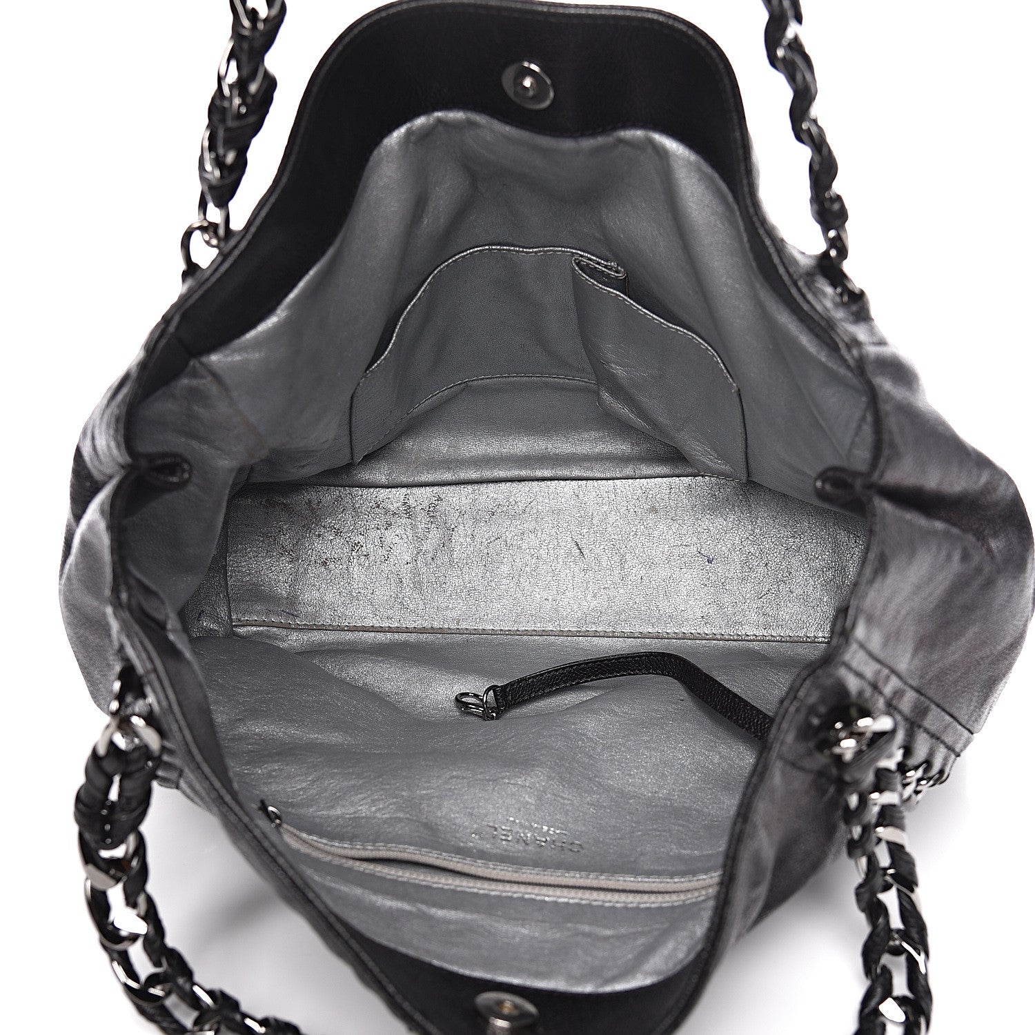 Chanel Glazed Caviar Modern Chain Tote Black 5 of 12