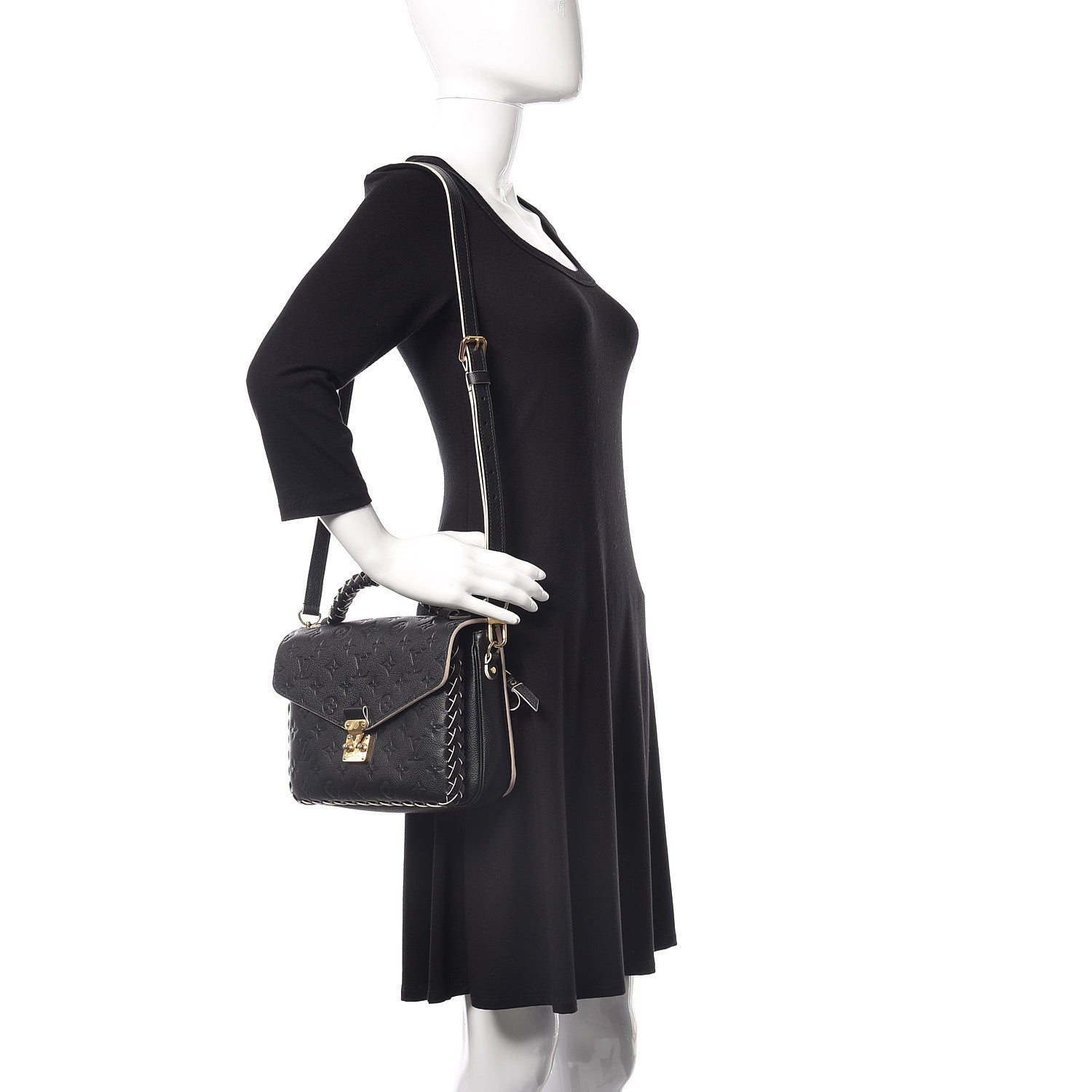 Louis Vuitton Empreinte Braided Pochette Metis Black 2 of 9