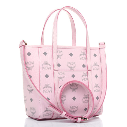 MCM Visetos Mini Toni Shopper Tote Light Pink 4 of 11