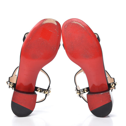 Christian Louboutin Nappa Kaleidra 25 T-Strap Sandals 38.5 Black 5 of 9