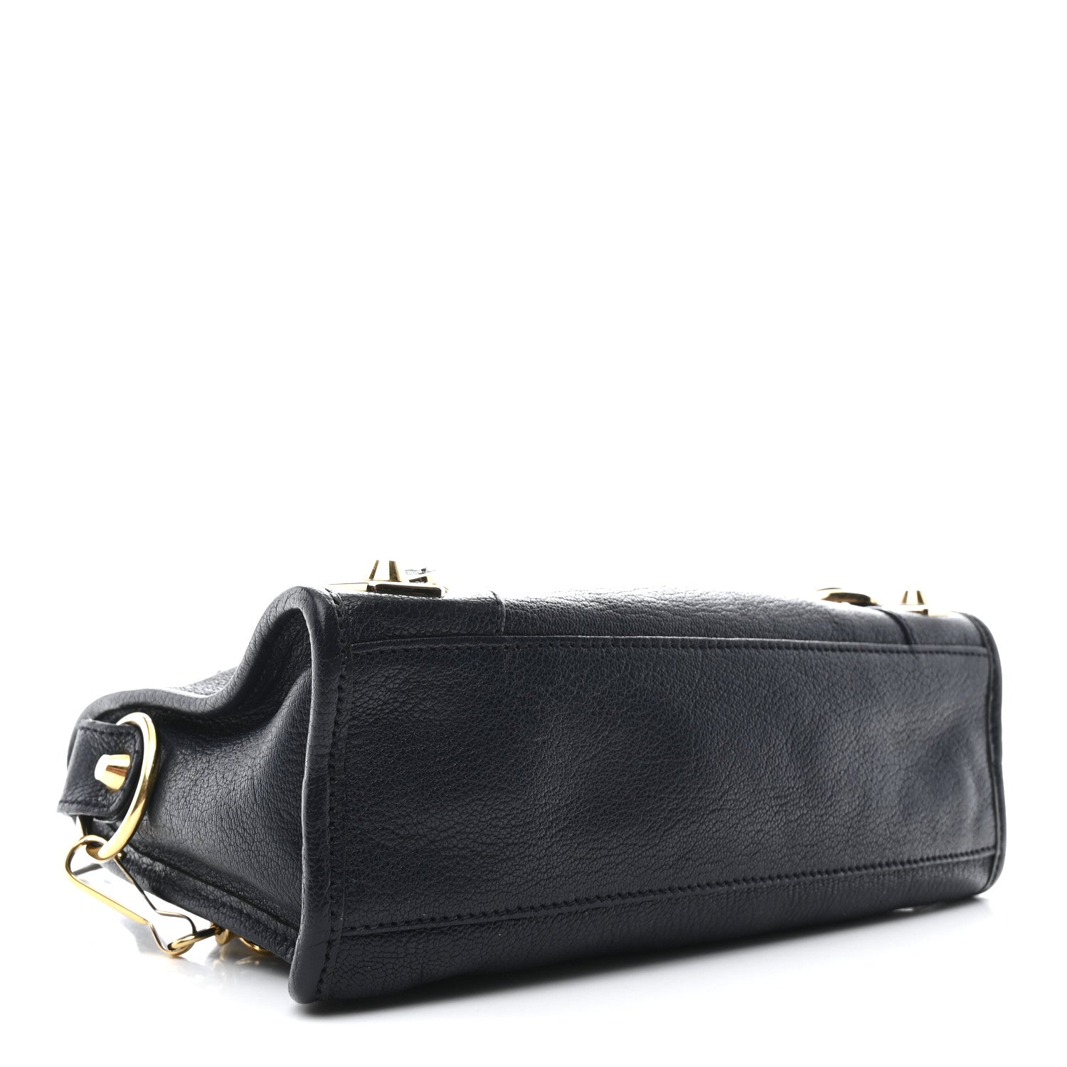 Balenciaga Chevre Gold Metallic Edge Hardware Mini City  Bleu Nuit Dark Sea 5 of 11