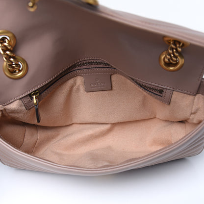 Gucci Calfskin Matelasse Small GG Marmont Shoulder Bag Porcelain Rose 5 of 10