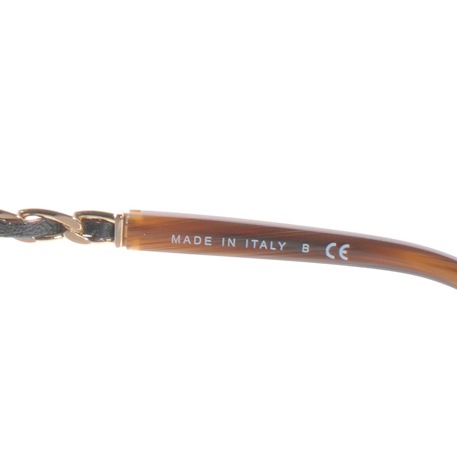 Chanel Acetate Metal Lambskin Chain Square Sunglasses 5210-Q Brown 3 of 4