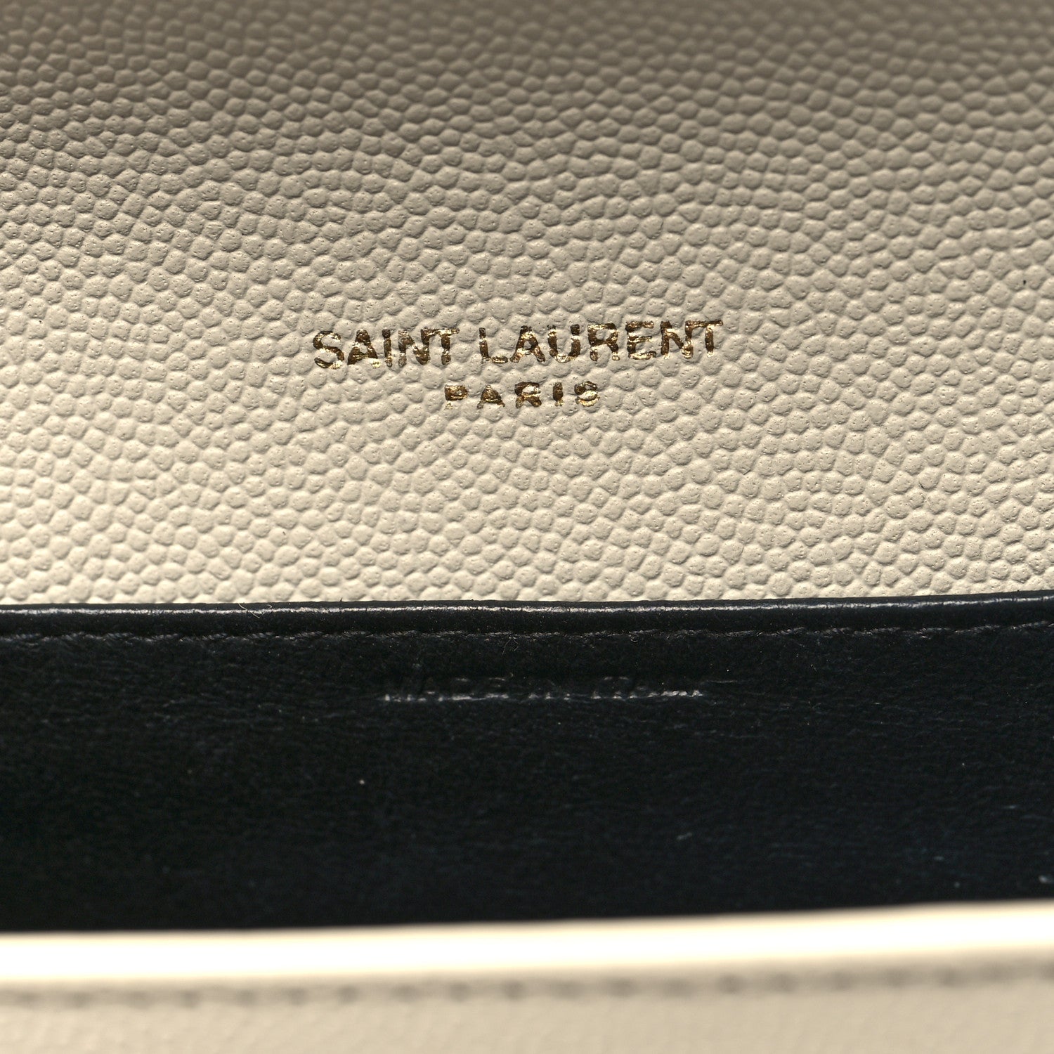 Saint Laurent Grain De Poudre Monogram Uptown Chain Wallet Crema Soft 8 of 12