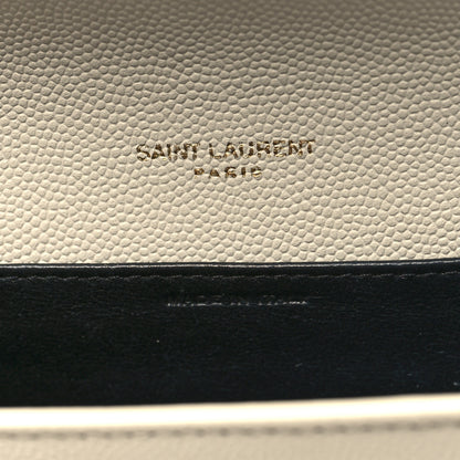 Saint Laurent Grain De Poudre Monogram Uptown Chain Wallet Crema Soft 8 of 12