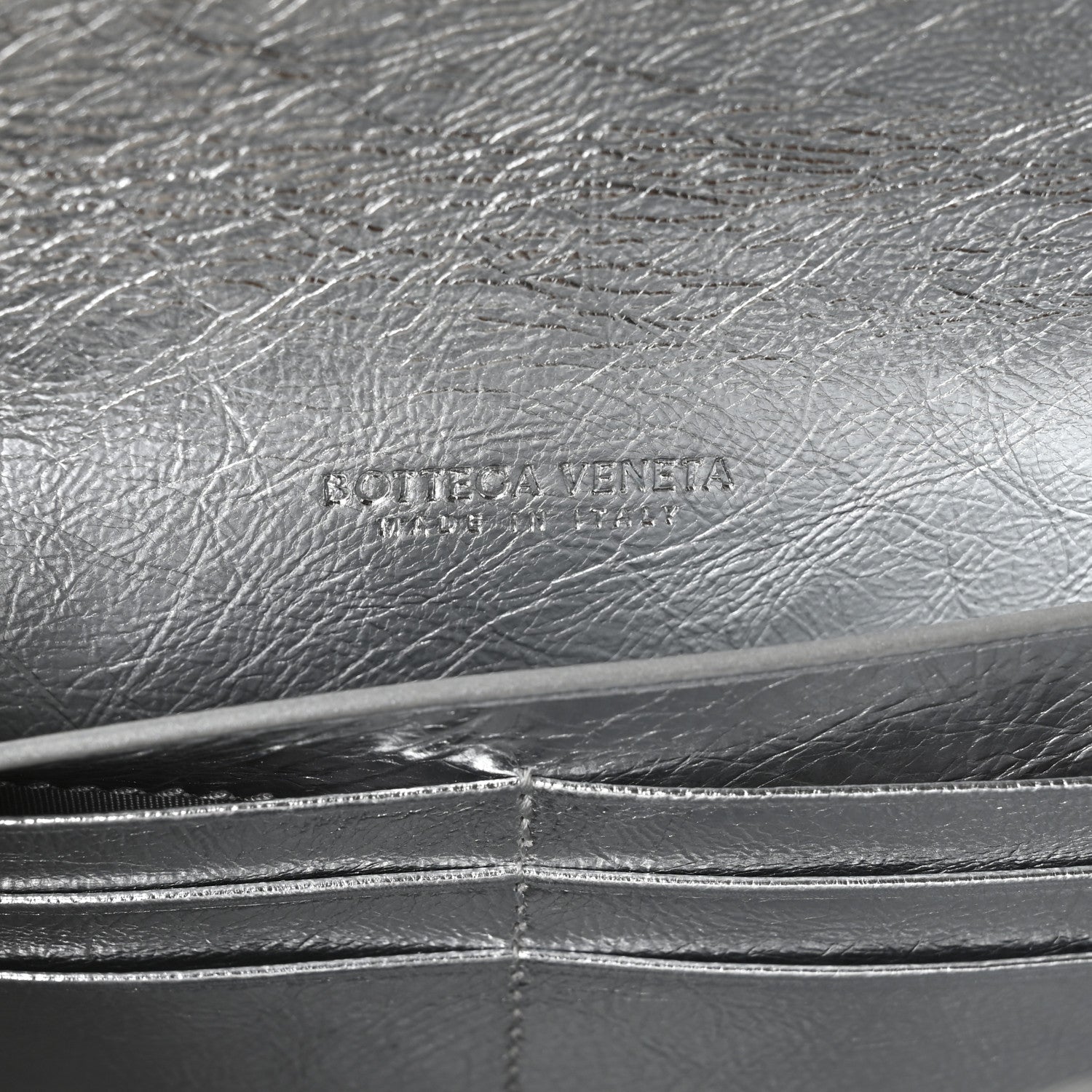 Bottega Veneta Metallic Nappa Intrecciato Long Andiamo Top Handle Silver 6 of 10