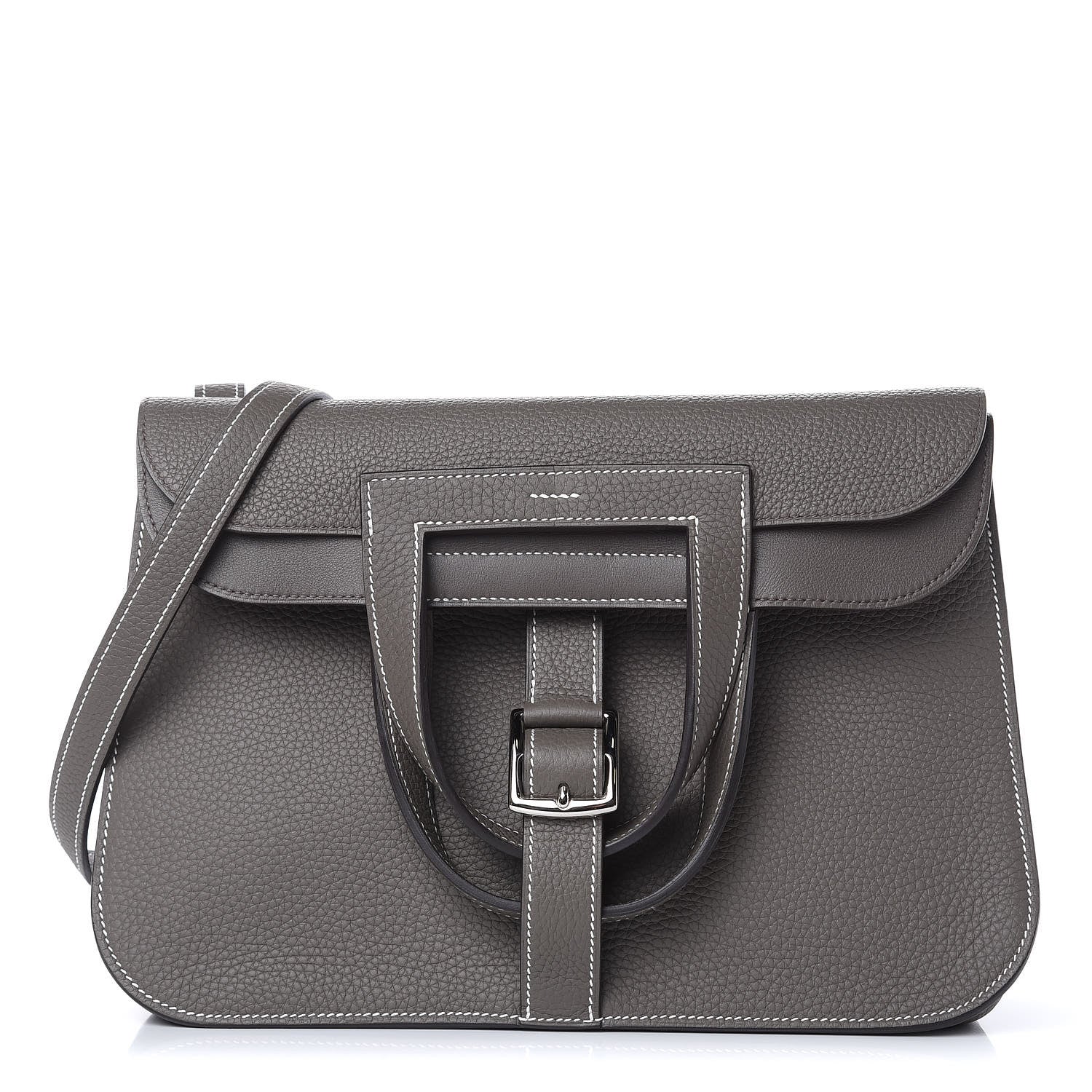Hermes Taurillon Clemence Halzan 31 GM Etain 1 of 13
