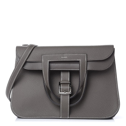 Hermes Taurillon Clemence Halzan 31 GM Etain 1 of 13