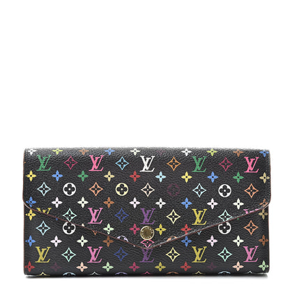 Louis Vuitton Monogram Multicolor Sarah Wallet NM Black Grenade 1 of 10