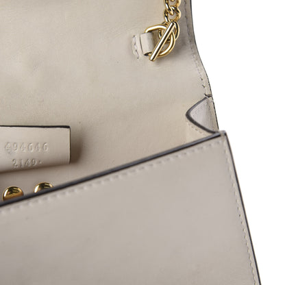 Gucci Calfskin Super Mini Sylvie Chain Shoulder Bag White 10 of 12