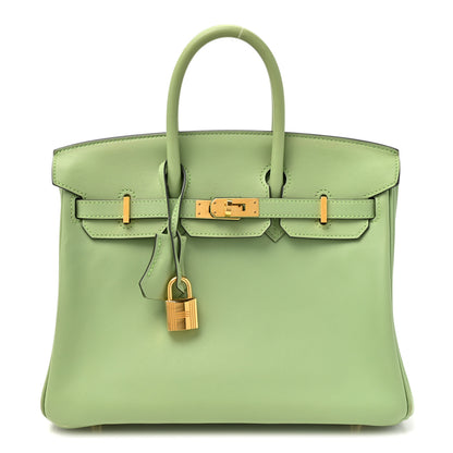 Hermes Swift Birkin 25 Vert Criquet 1 of 14