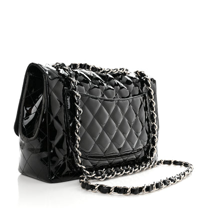 Chanel Patent Quilted Jumbo Single Flap Black 2 of 10