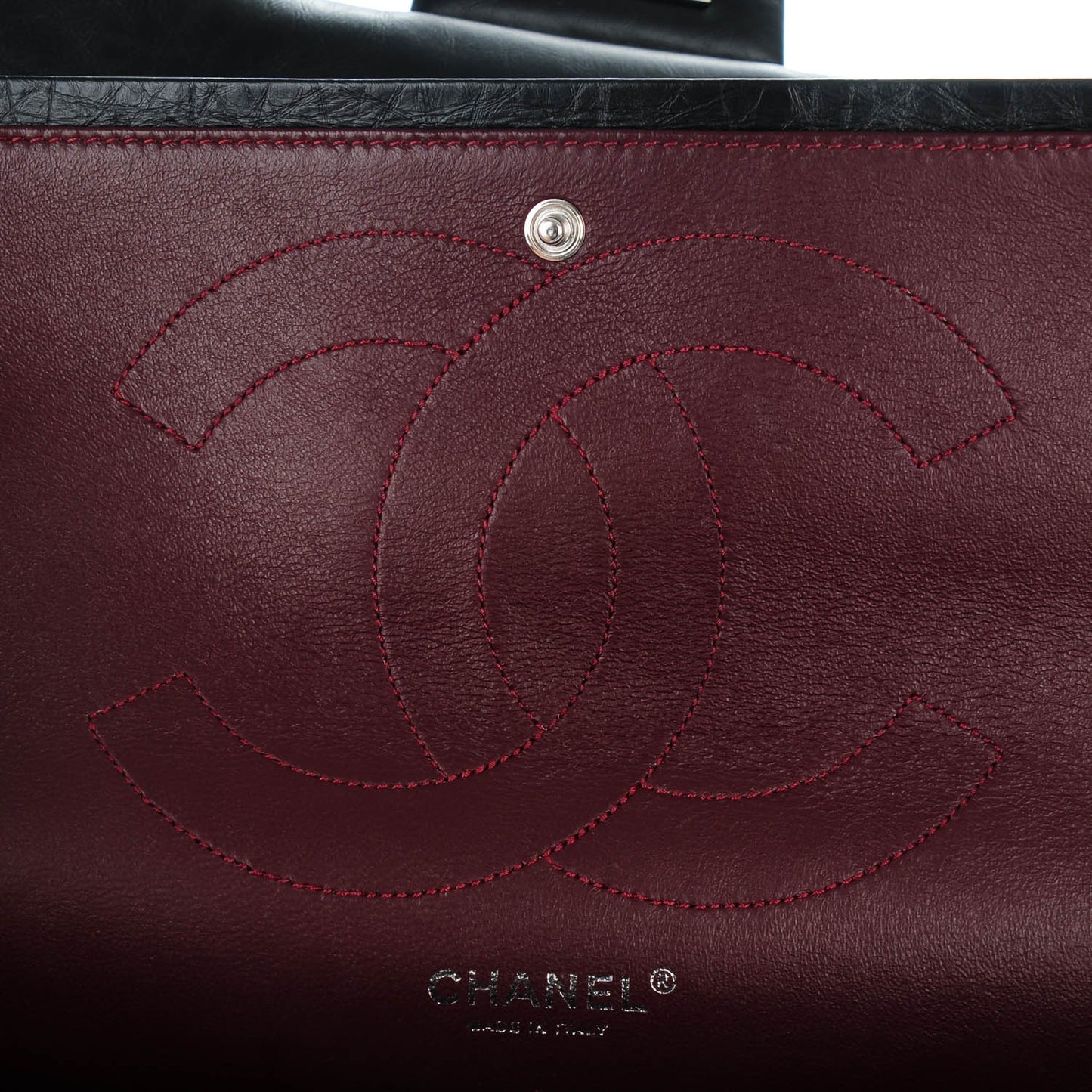 Aged Calfskin Quilted 2.55 Reissue 227 Flap Black