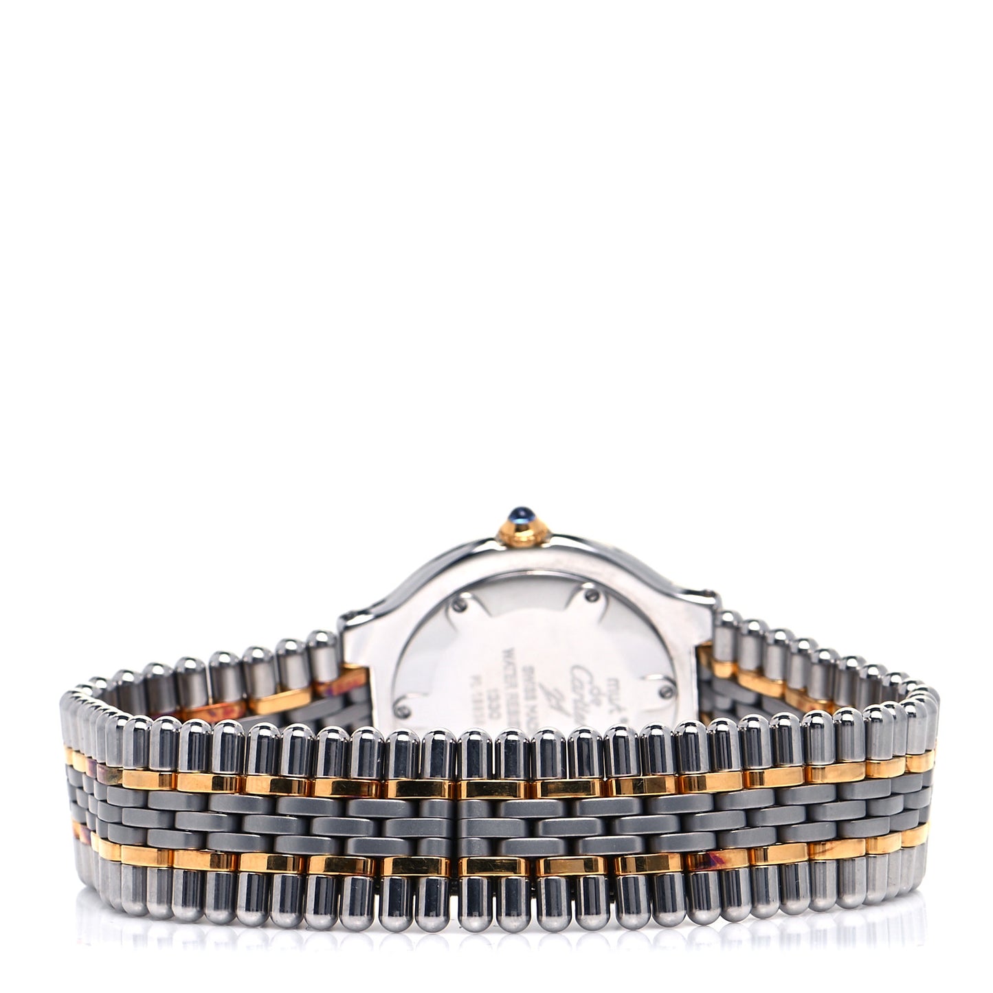 Stainless Steel 18K Yellow Gold 31mm Must De 21 Bullet Link Quartz Watch